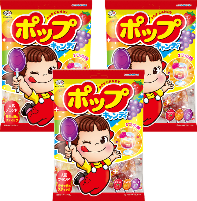 FUJIYA 不二家 POP棒棒糖, 128g, 3包