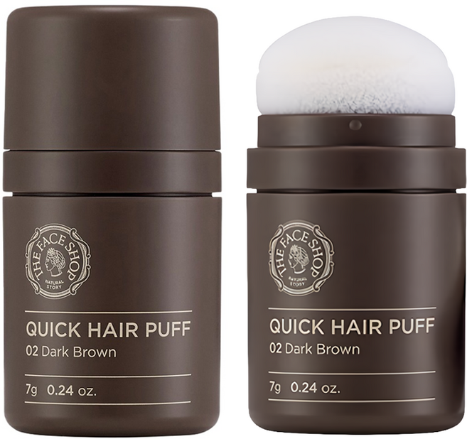 THE FACE SHOP 菲詩小舖 遮色氣墊髮粉 7g, 02 深棕色, 1罐