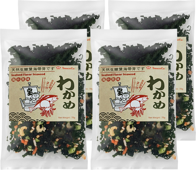 味榮 海太郎 海的珍味海帶芽, 70g, 4包