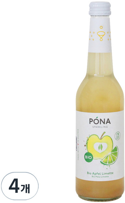 氣泡蘋果萊姆碳酸飲料, 4個, 330ml