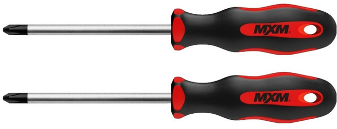 MXM TOOLS M系列 一般型 十字起子 M12103 PH1 x 75mm, 2支