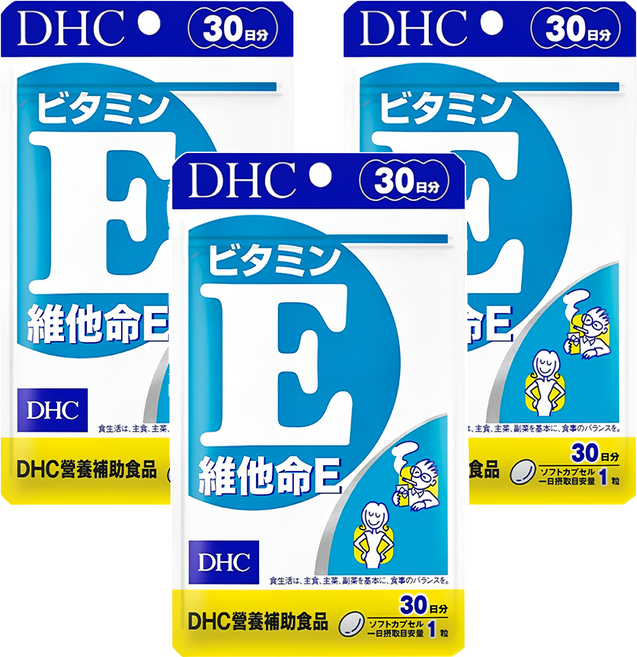 DHC 台灣公司貨 維他命E 30日份, 30顆, 340mg, 3包