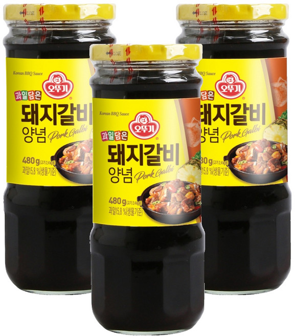 OTOKI 不倒翁 醬烤豬排骨調味醬, 480g, 3罐