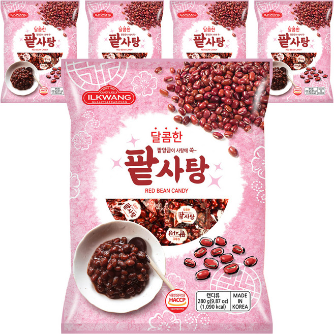 ILKWANG 紅豆糖, 5個, 280g