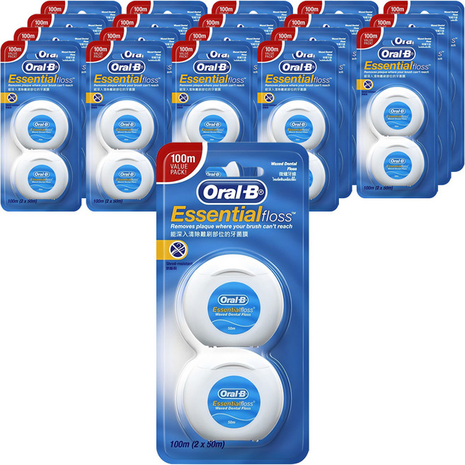 Oral-B 歐樂B 含蠟牙線, 50m, 2入, 20組