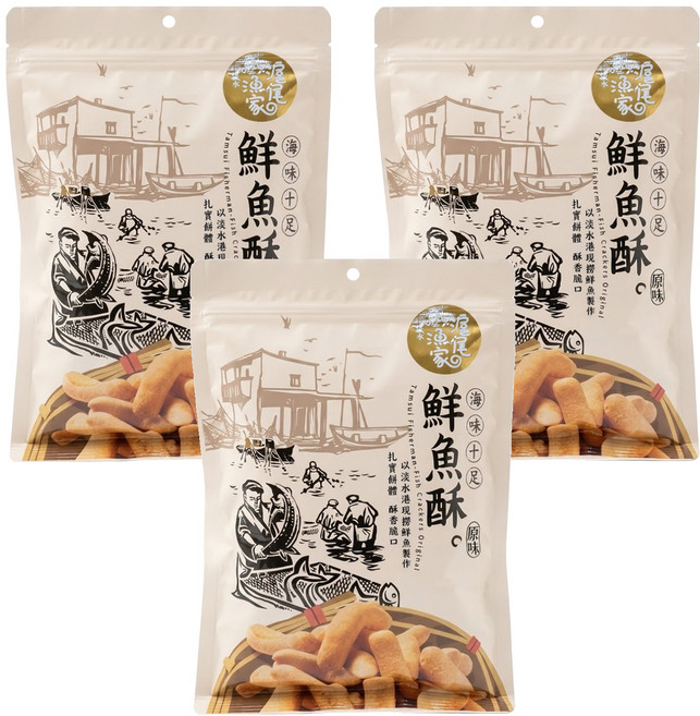 滬尾漁家 鮮魚酥, 150g, 3包
