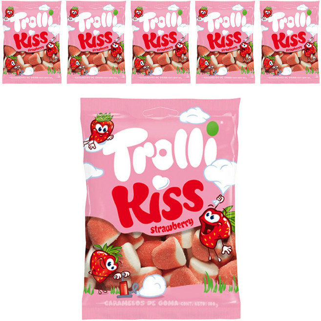 Trolli Kiss軟糖 草莓口味, 100g, 6個