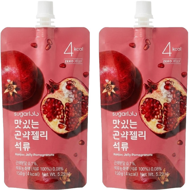 sugarlolo INTAKE 蒟蒻果凍飲 紅石榴風味, 150g, 2包