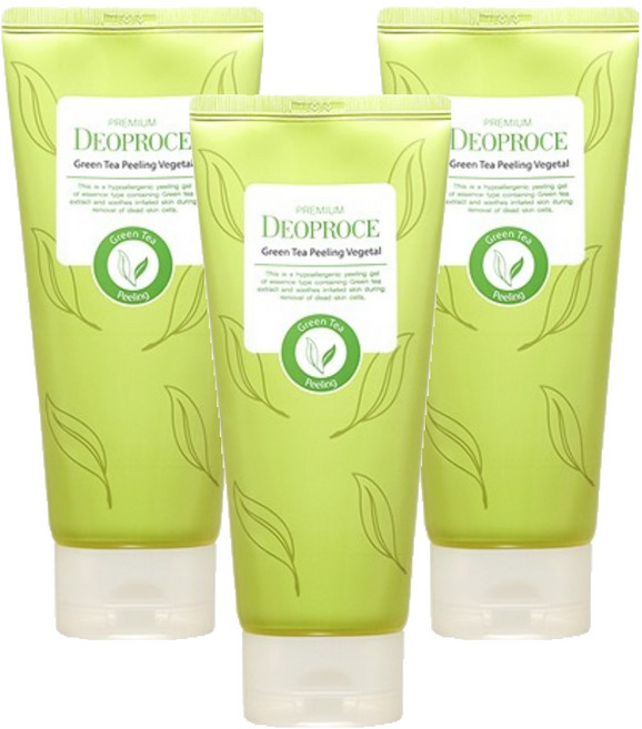 DEOPROCE 迪普詩 頂級 Deoproce 綠茶植物磨砂膏, 170g, 3個