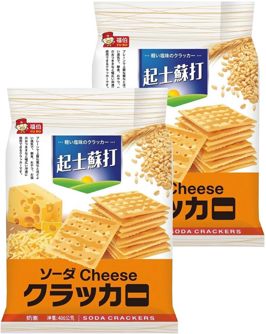 RIH RIH WANG 日日旺 起士蘇打餅乾 奶素, 400g, 2包