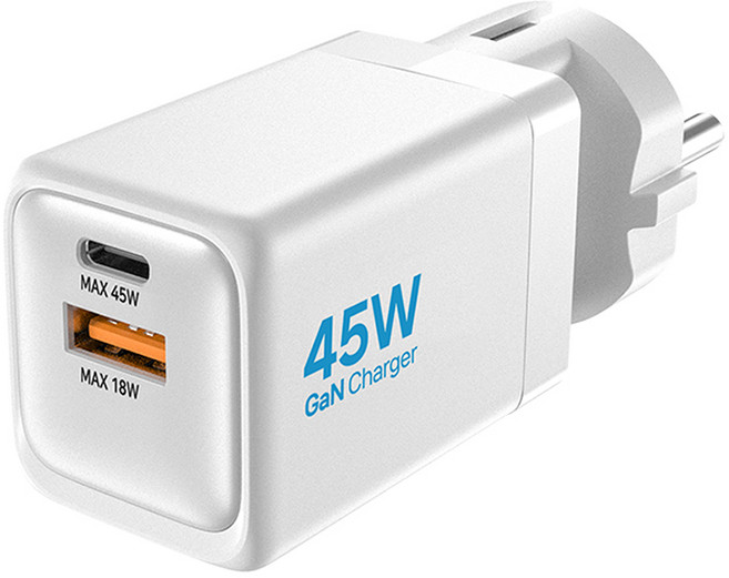 imuz 接地型高速充電器 48W PPS PD GAN45W-GND, 1個, 白色