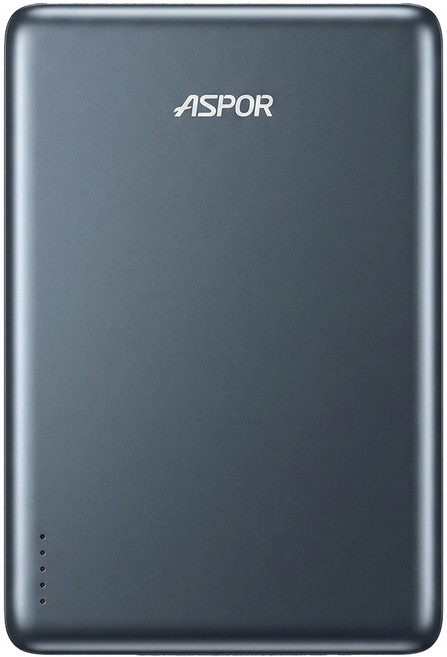 ASPOR 金屬超薄款磁吸充行動電源5000mAh 20W USB-C, A381, 莫藍色