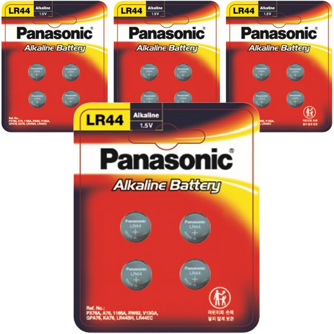 Panasonic 鹼性鈕扣電池, 4入, 4個