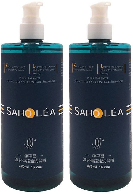 SAHOLEA 森歐黎漾 淨平衡洋甘菊控油洗髮精, 480ml, 2件