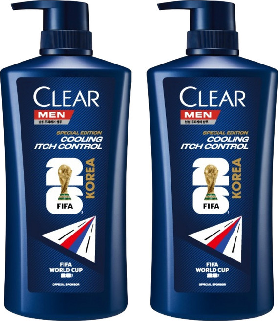 CLEAR 淨 男士清涼止癢洗髮精 FIFA世界盃26限量版包裝, 2個, 650ml