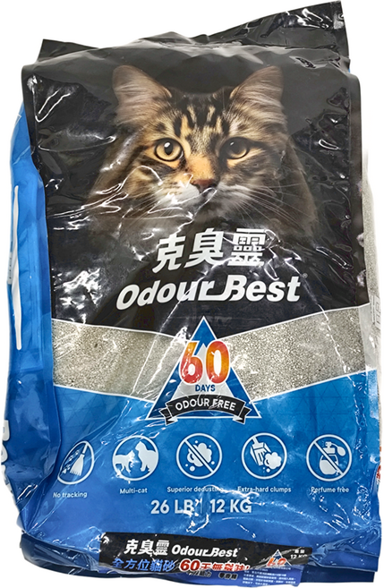 Odour Buster 克臭靈 全方位貓沙, 12kg, 1包, 無香味
