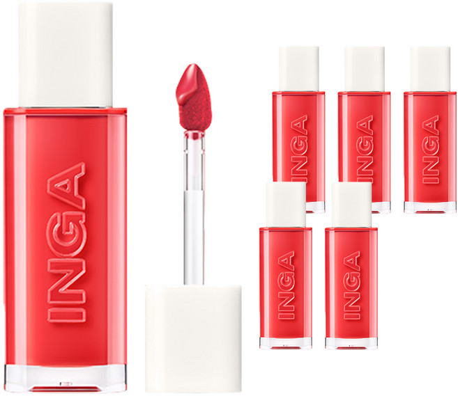 INGA Cosmetics 玻璃水光唇彩, 自戀, 4.5g, 6個