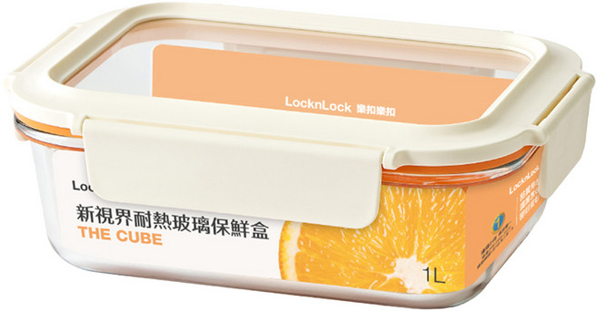 LocknLock 樂扣樂扣 新視界耐熱玻璃保鮮盒 長方形, 1個, 1L