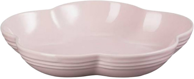 LE CREUSET 瓷器 深花盤 中 20cm 雪紡粉 1個