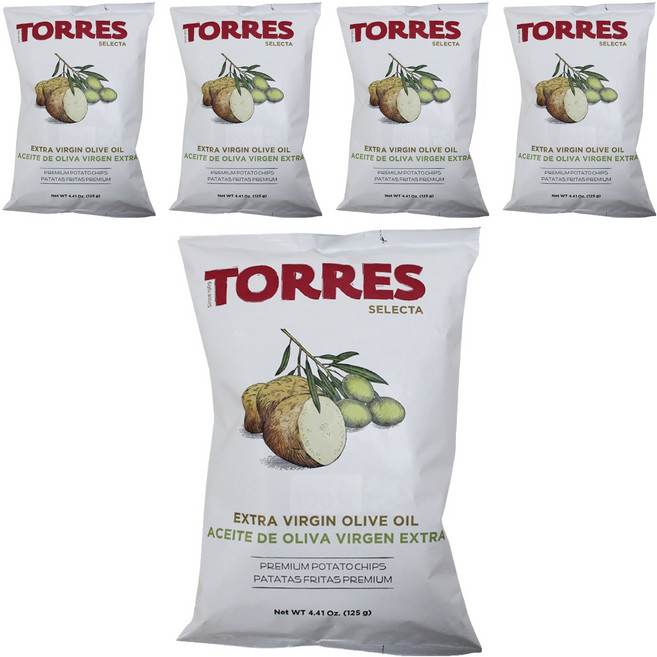 TORRES Selecta特級初榨橄欖油洋芋片, 125g, 5包