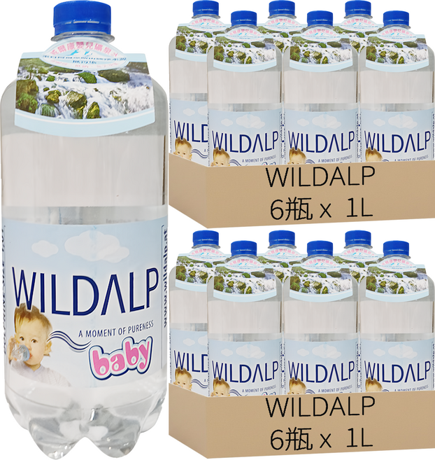WILDALP 奧地利BABY礦泉水, 1L, 12瓶