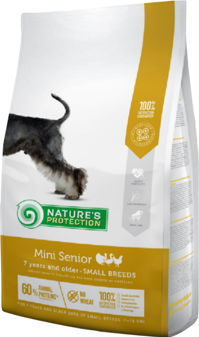 NATURE'S PROTECTION 自然本色 迷你型高齡犬 7歲以上, 雞肉, 2kg, 1袋