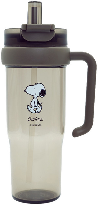 COTD SNOOPY 聯名 透明TRITAN把手杯, 奶茶色, 1150ml, 1個