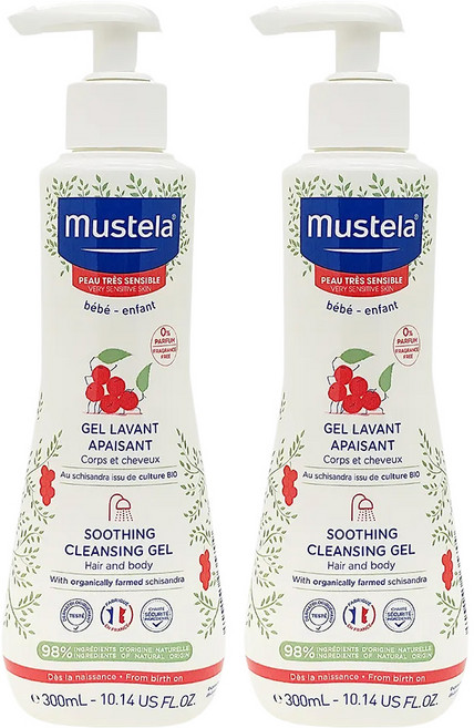 mustela 慕之恬廊 舒恬良敏弱修復雙潔露, 300ml, 2瓶
