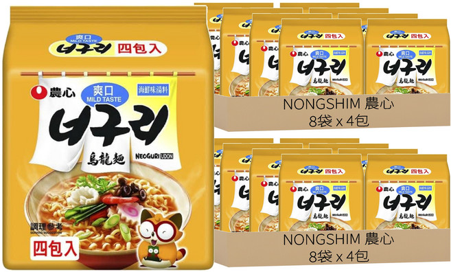 NONGSHIM 農心 爽口海鮮味烏龍麵, 480g, 16袋