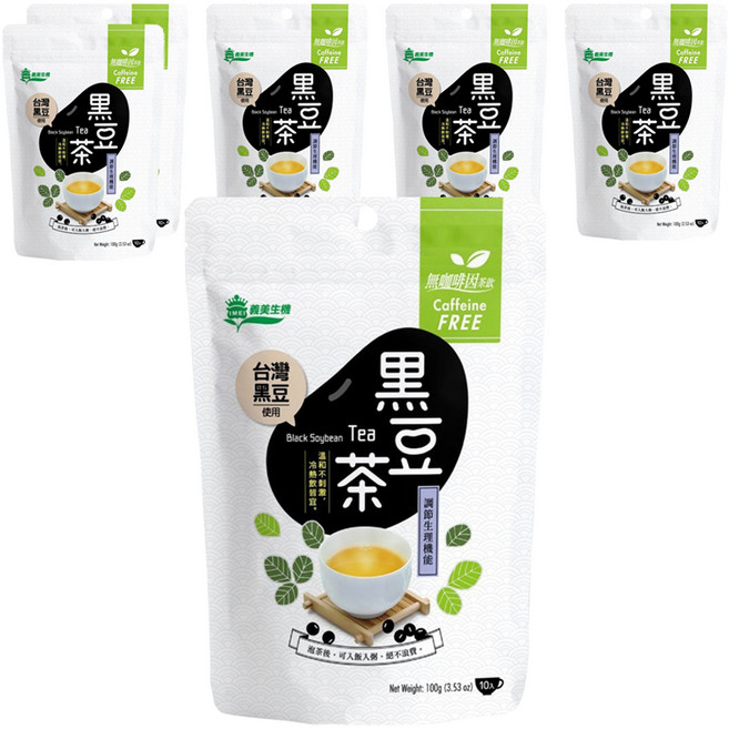 義美生機 台灣黑豆茶, 10g, 10包, 6袋