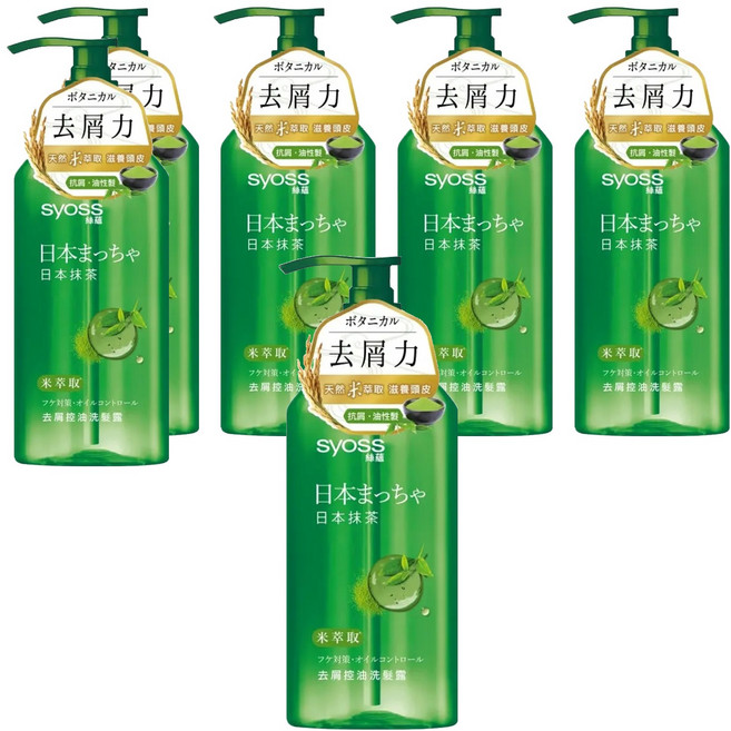 syoss 絲蘊 去屑控油洗髮露 抹茶, 6瓶, 420ml