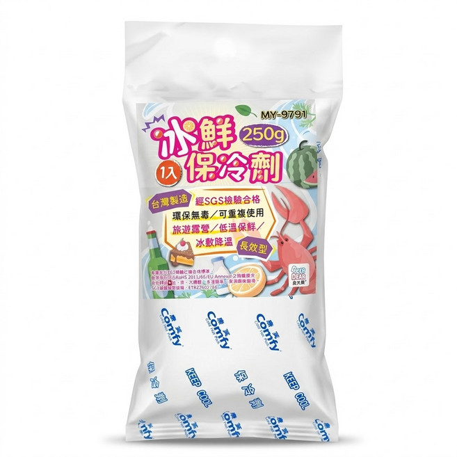 Comfy 康芙 冰鮮保冷劑 MY9791 250g, 1個, 1入