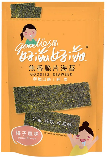 goodies 好滋好滋 焦香脆片海苔 梅子風味, 45g, 1包