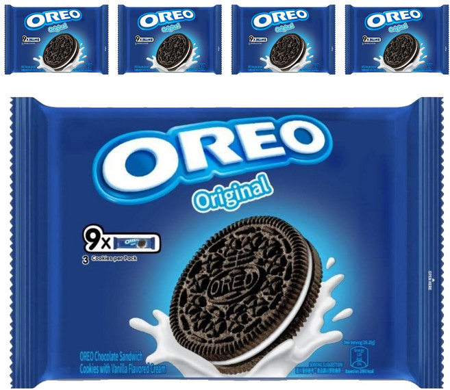 OREO 奧利奧 原味夾心餅乾, 236.25g, 5袋