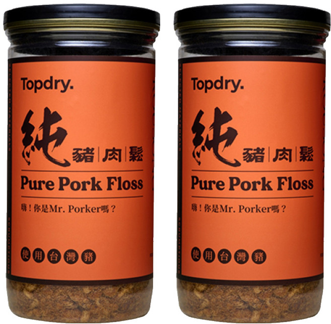 TOPDRY 頂級乾燥 純豬肉鬆, 120g, 2罐