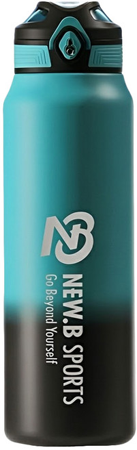 UPSTYLE 不鏽鋼水壺, 漸變綠, 1個, 1L