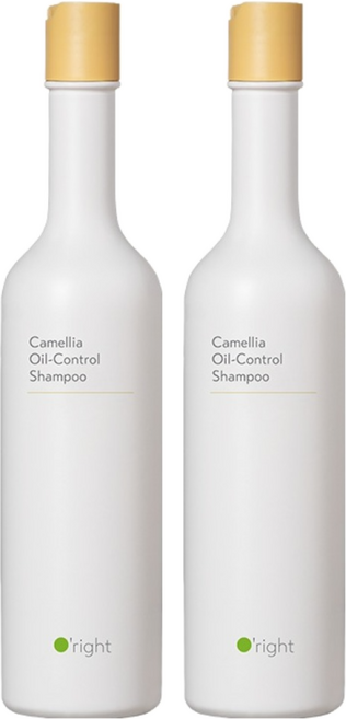 O'right 歐萊德 茶花控油洗髮精, 400ml, 2瓶