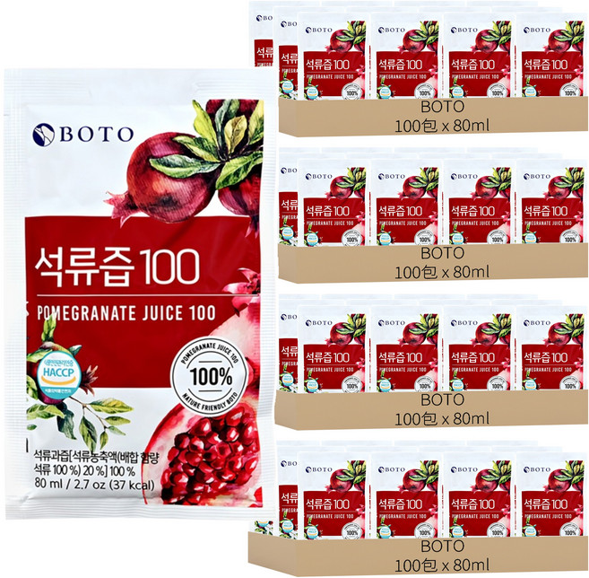 BOTO 紅石榴汁, 400包, 80ml