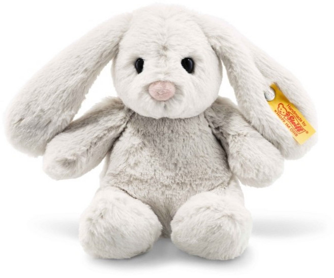 Steiff 德國金耳釦泰迪熊 兔子安撫玩偶 080463, 1個, 淺灰色, 18cm