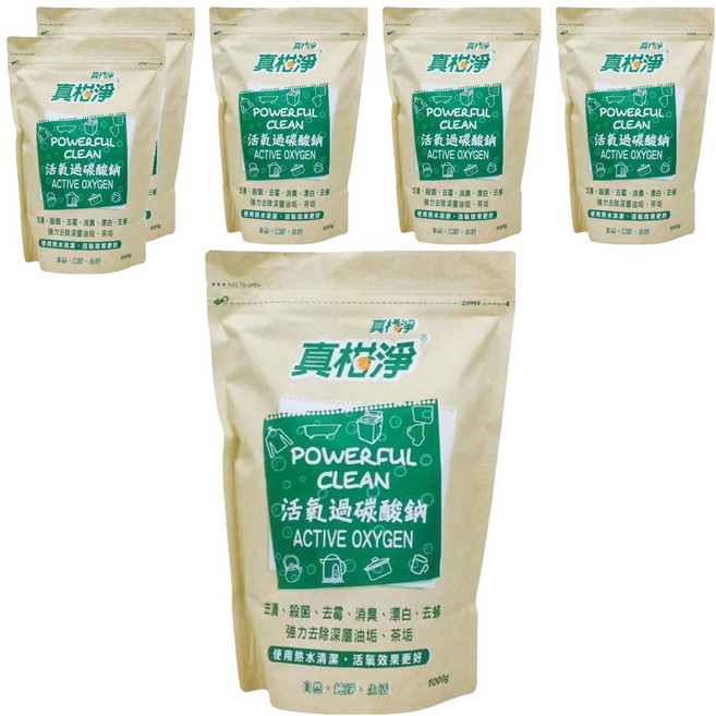 真柑淨 活氧過碳酸鈉, 1kg, 6包