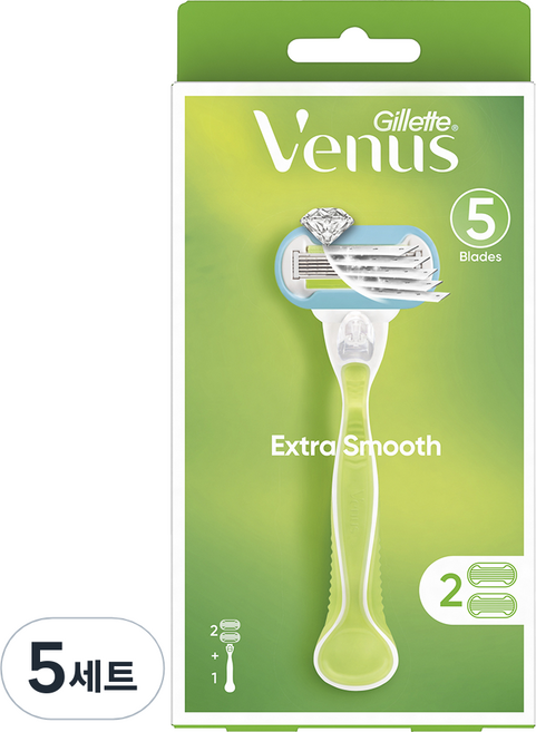 Gillette 吉列 Venus 維納斯 Extra Smooth 女性用除毛刀 刀架 + 2入刀片組, 5個