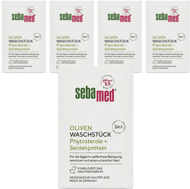 sebamed 施巴 德國橄欖潔膚皂, 150g, 5個
