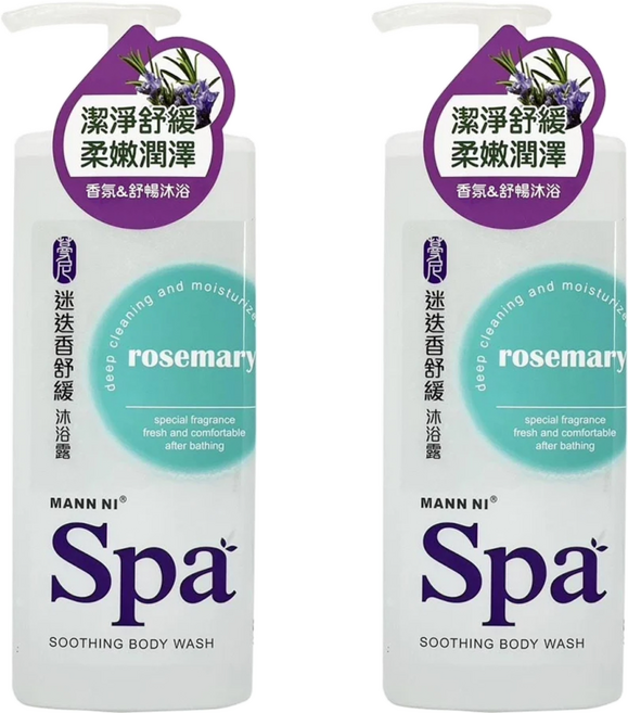MANN NI 蔓妮 迷迭香舒緩沐浴露, 800ml, 2瓶