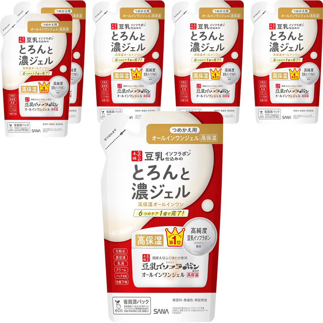 SANA 莎娜 保濕霜 高保濕 補充包, 100g, 6包