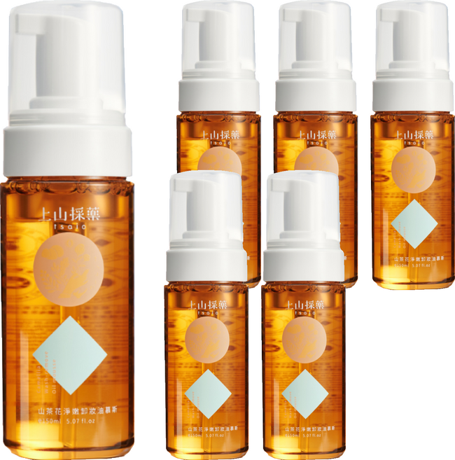 tsaio 上山採藥 山茶花淨嫩卸妝油慕斯 150ml 洗卸保養三效合一, 6瓶