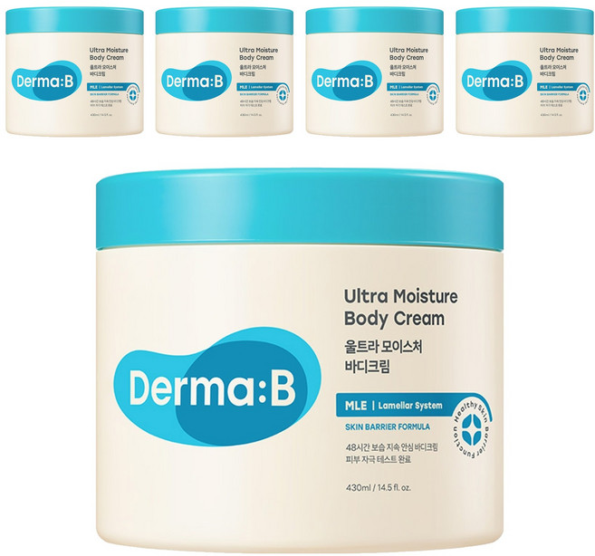 Derma B 極致保濕身體乳霜, 430ml, 5個