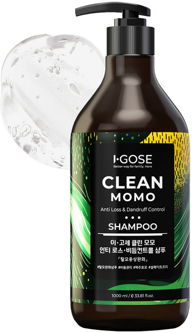 I GOSE Clean Momo益生菌活絡頭髮洗髮精 柑橘香, 1瓶, 1L