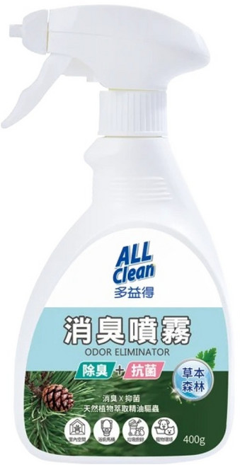 do it 多益得 ALL Clean 消臭抗菌噴霧 草本森林, 400g, 1瓶