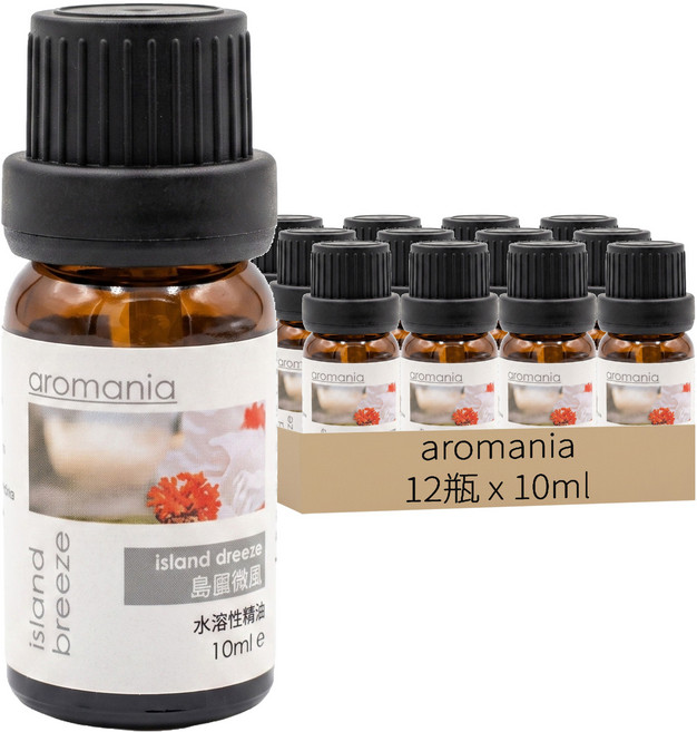 aromania 香薰精油 550g, 12瓶, 10ml, 島國微風