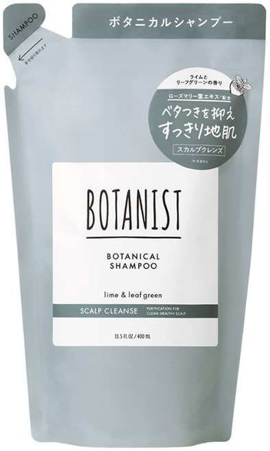 BOTANIST 頭皮清潔洗髮乳 補充包 萊姆 + 綠葉, 400ml, 1件
